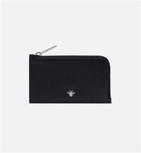 black cork calfskin wallet dior